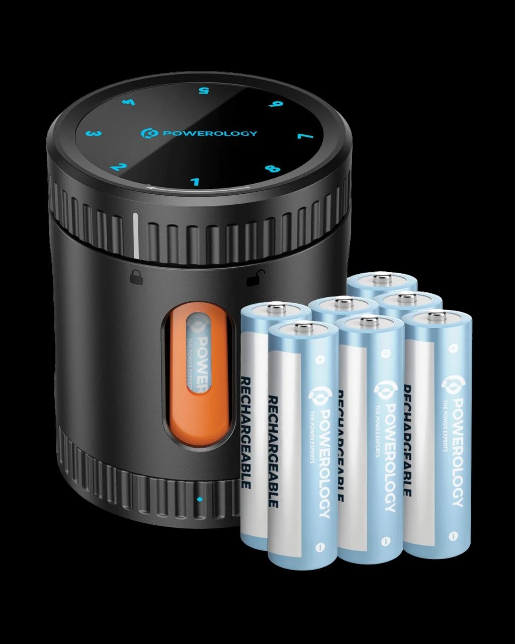 شارژر هوشمند و باکس نگهداری باتری پاورولوژی (Powerology Neon Smart Battery Charging Case)