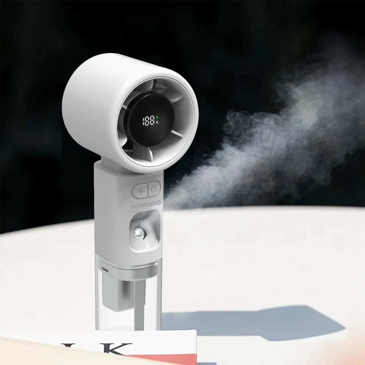 مینی فن و بخورسرد جیبی پرودو (Porodo Lifestyle Cool & Hydrate Mini Fan & Humidifier) مدل PDHXF338