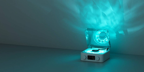 اسپیکر قابل حمل و دستگاه طرح گرامافون (White Noise) از برند Porodo Lifestyle