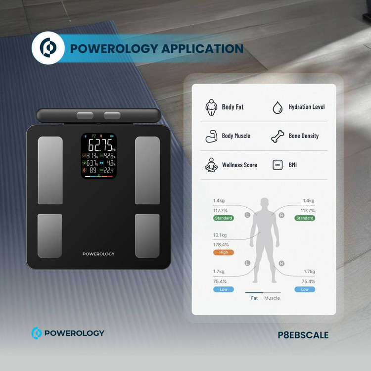 ترازو هوشمند پاوِرولوژی (Powerology Smart Scale) مدل P8EBSCALE
