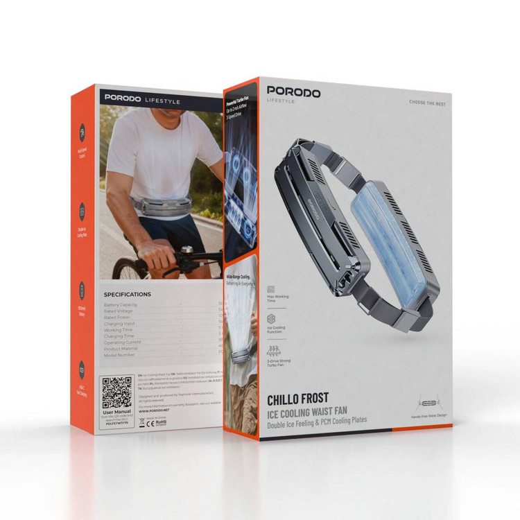 فن خنککننده کمری Porodo مدل Chillo Frost