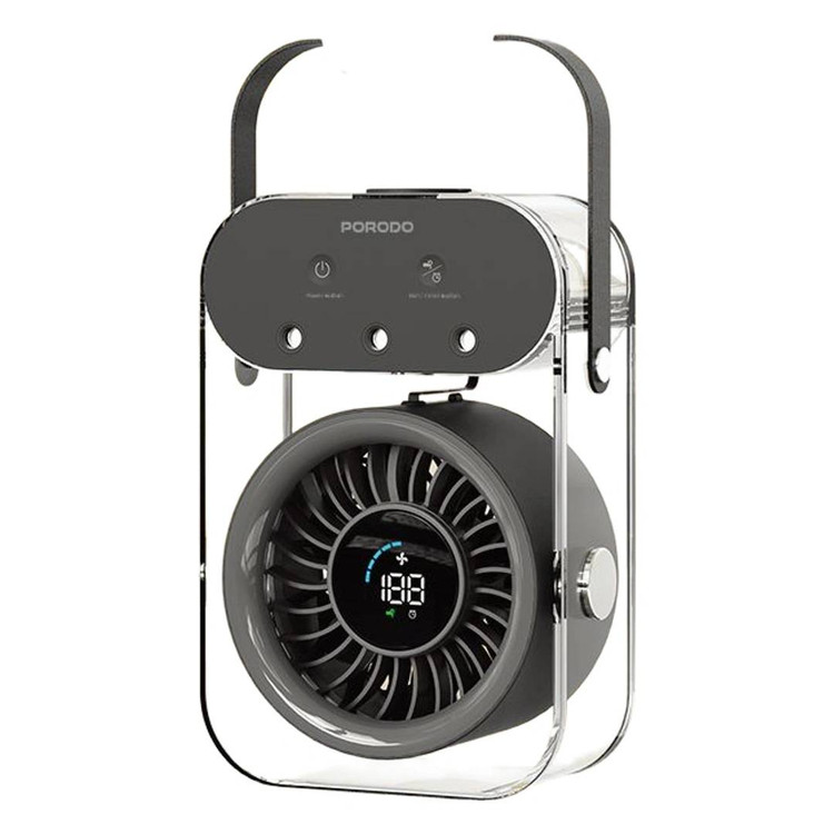 پنکه شارژی و رطوبتساز (مست فن - Mist Fan) قابل حمل از برند Porodo Lifestyle مدل PDLFSTZH26