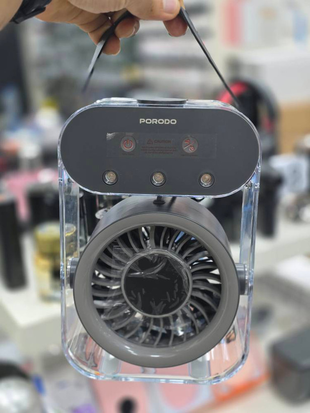 پنکه شارژی و رطوبتساز (مست فن - Mist Fan) قابل حمل از برند Porodo Lifestyle مدل PDLFSTZH26