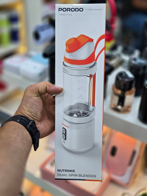 مخلوطکن مسافرتی و قابل حمل با برند Porodo Lifestyle مدل Nutrimix Dual-Spin Blender