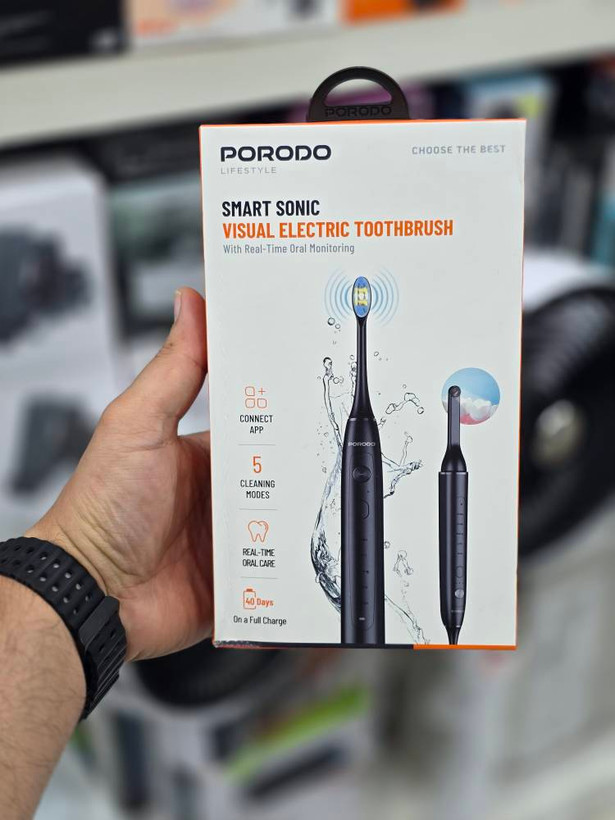 مسواک برقی هوشمند و تصویری برند پورودو (Porodo Lifestyle - Smart Sonic Visual Electric Toothbrush)