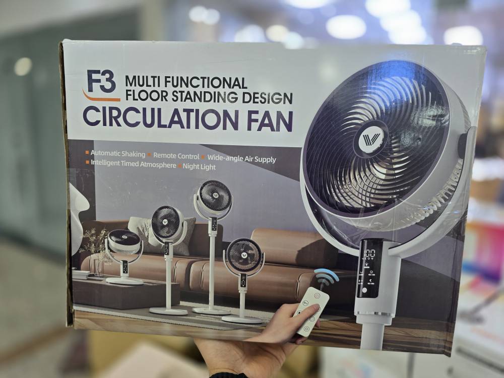 پنکه شارژی گردش هوا چندمنظوره مدل F3 FAN