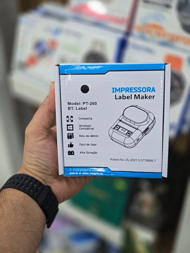 لیبل پرینتر قابل حمل (Impressora Label Maker) مدل: PT-260