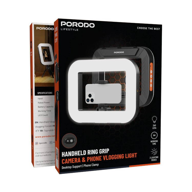 رینگ لایت دستی مدل PDLFST214 برند porodo