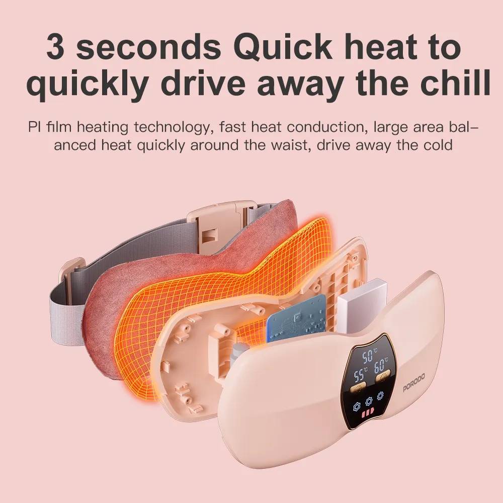 ماساژور قاعدگی شارژی پرودو (Porodo Cordless Heat Wave Massage Pad)