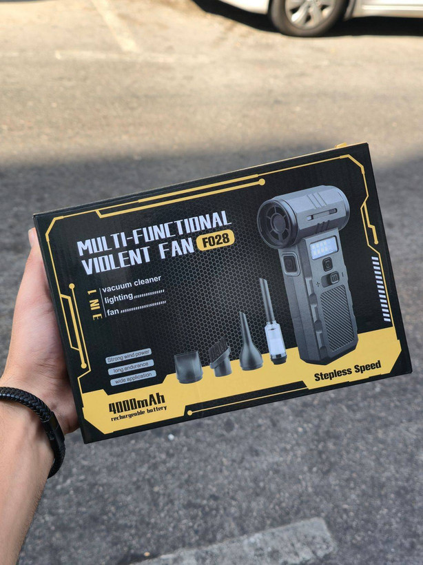 جت فن شارژی چندکاره مدل F028 (Multi-Functional Violent Fan F028)