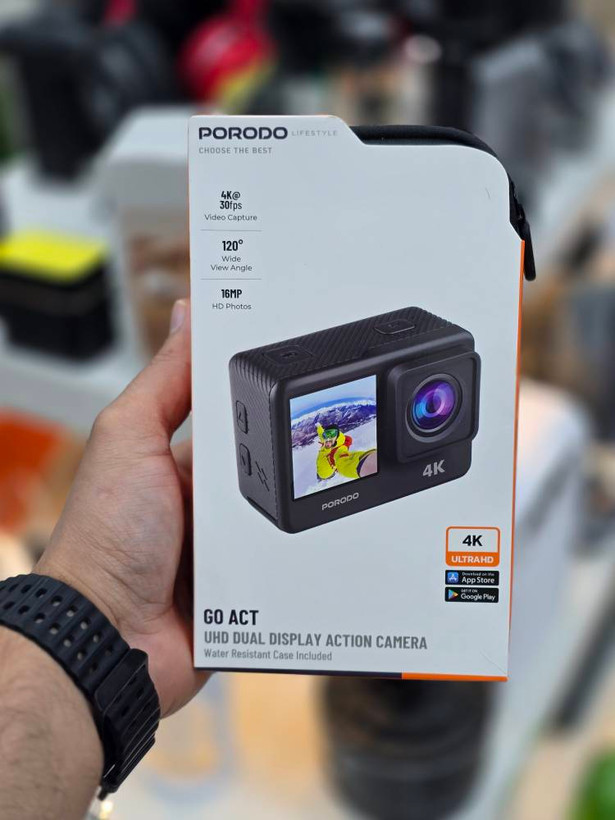 دوربین ورزشی (Action Camera) برند Porodo Lifestyle مدل Go Act کد PD4KACAMBK