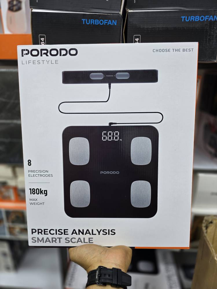 ترازو و آنالیزور هوشمند بدن کد PDLFST089BK برند Porodo (Porodo Lifestyle Precise Analysis Smart Scale)