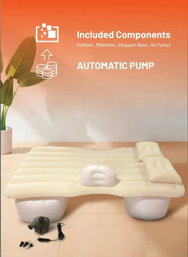 تشک بادی صندلی عقب خودرو مدل PDLFST056BG برند Porodo (Porodo Inflatable Car Backseat Air Mattress)