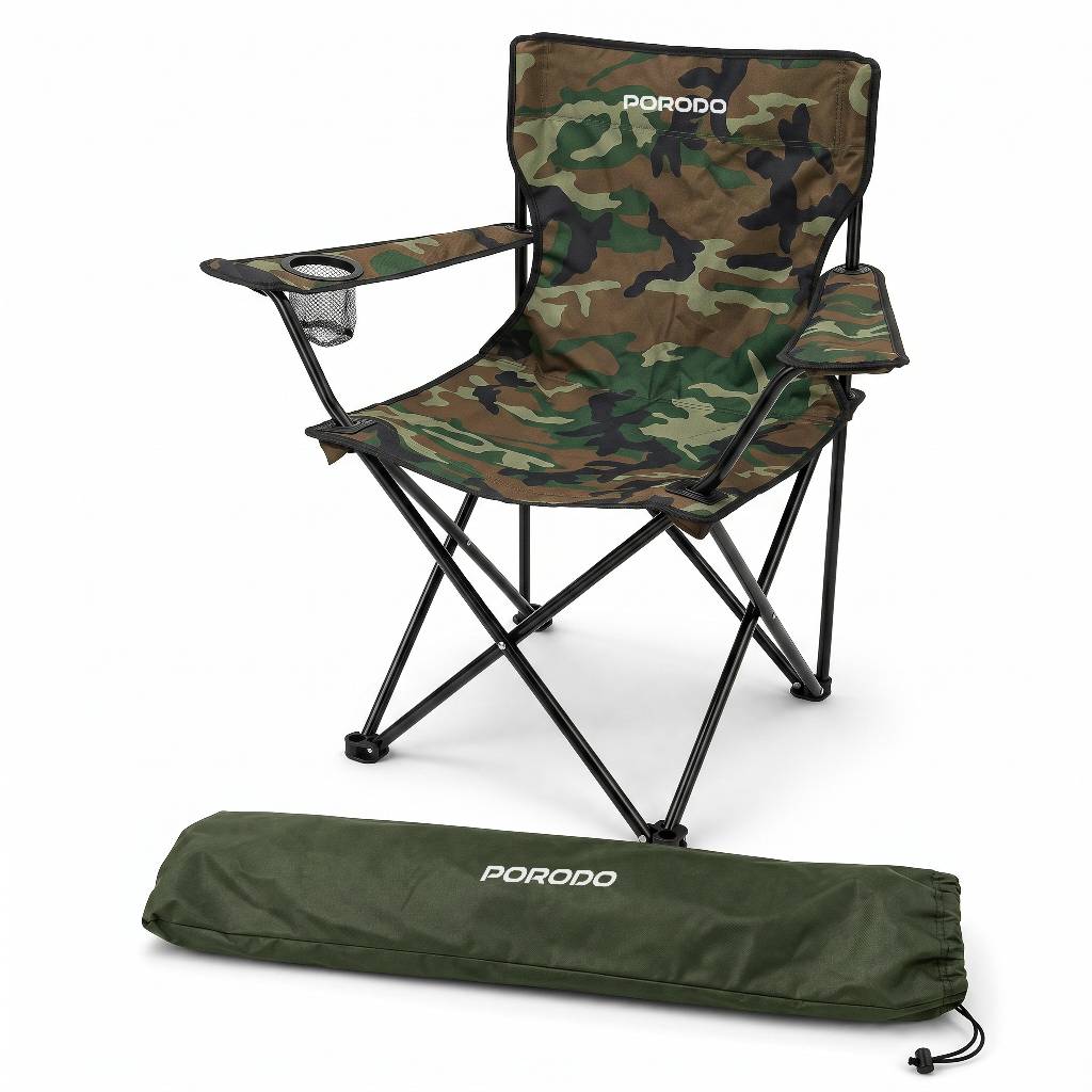 صندلی تاشو کمپینگ برند Porodo   (Porodo Lifestyle Fast Setup Folding Chair)